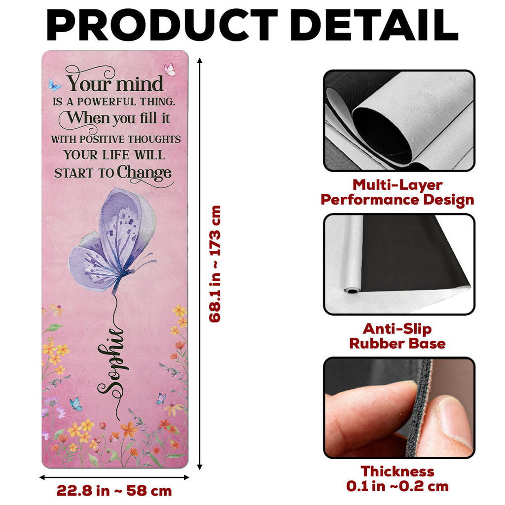Your Mind Is A Powerful Thing - Personalized Yoga Mat