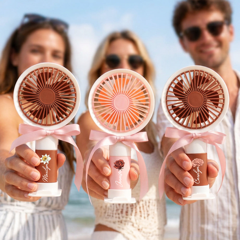 Forever in Bloom - Personalized Handheld Fan