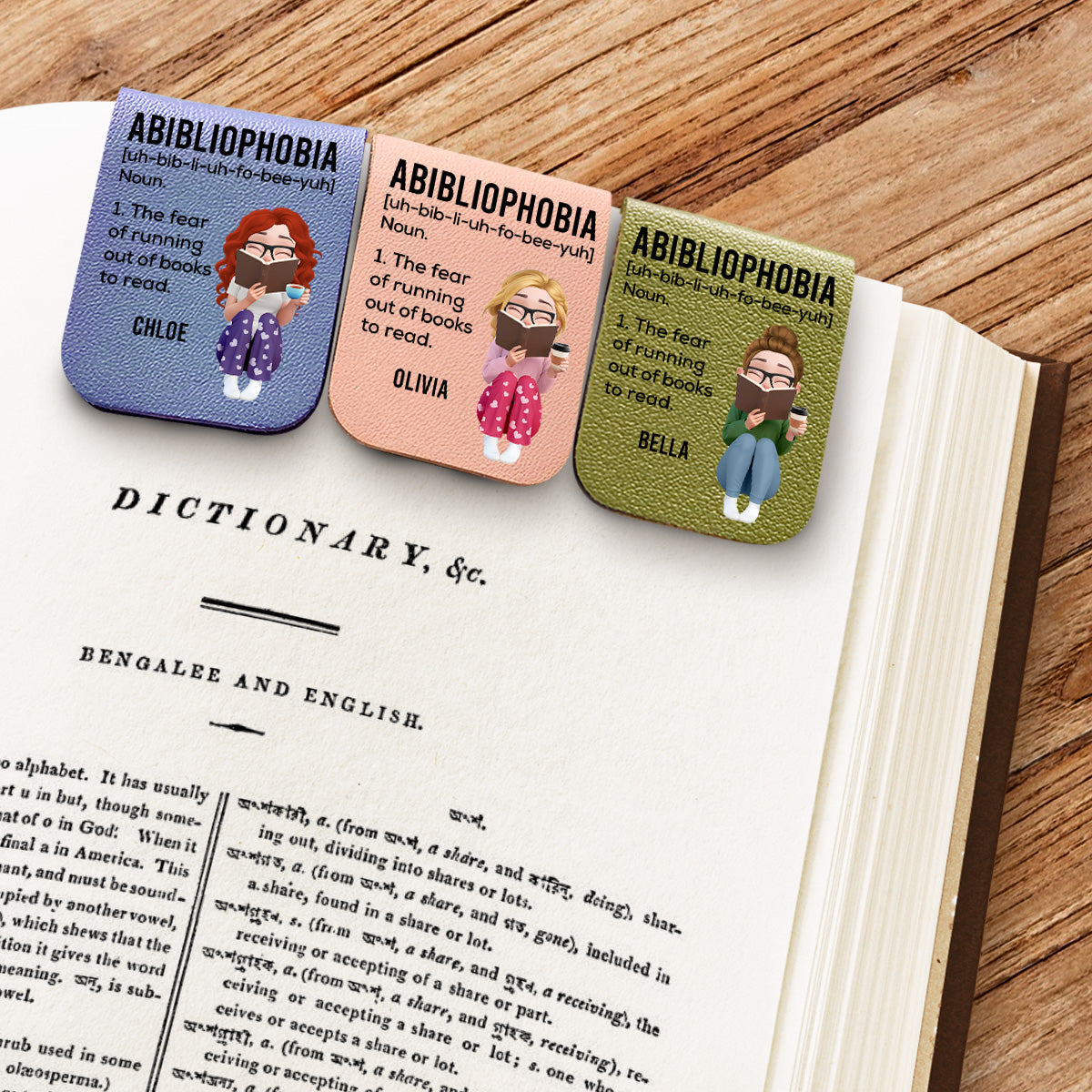 Custom Christmas Birthday Bookish Gifts For Book Lovers, Bookworms • Running Out Of Books - Personalized Leather Bookmark