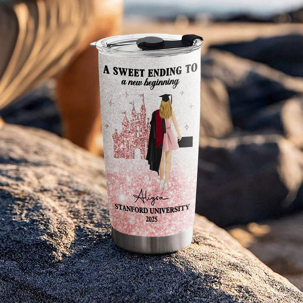 Custom Christmas Birthday Gifts For Children • A Sweet Ending To A New Beginning - Personalized Tumbler