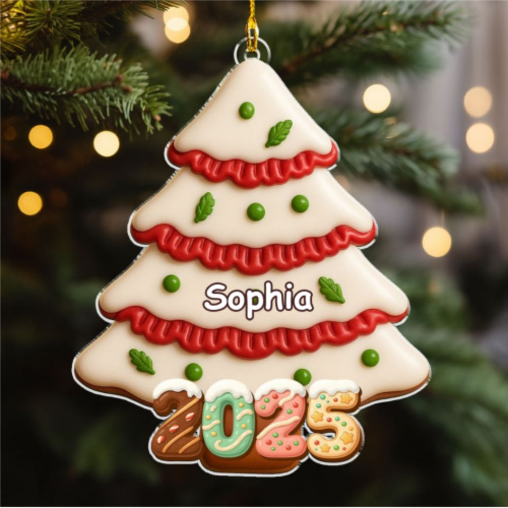 Custom Keepsake Christmas Ornament •  Christmas Cake Is Comming - Personalized Acrylic Ornament