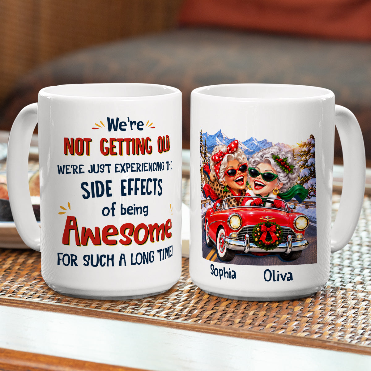 Custom Best Friend, Christmas & Birthday Friendship Keepsake Gift • Side Effects Of Awesome - Personalized Coffee Mug