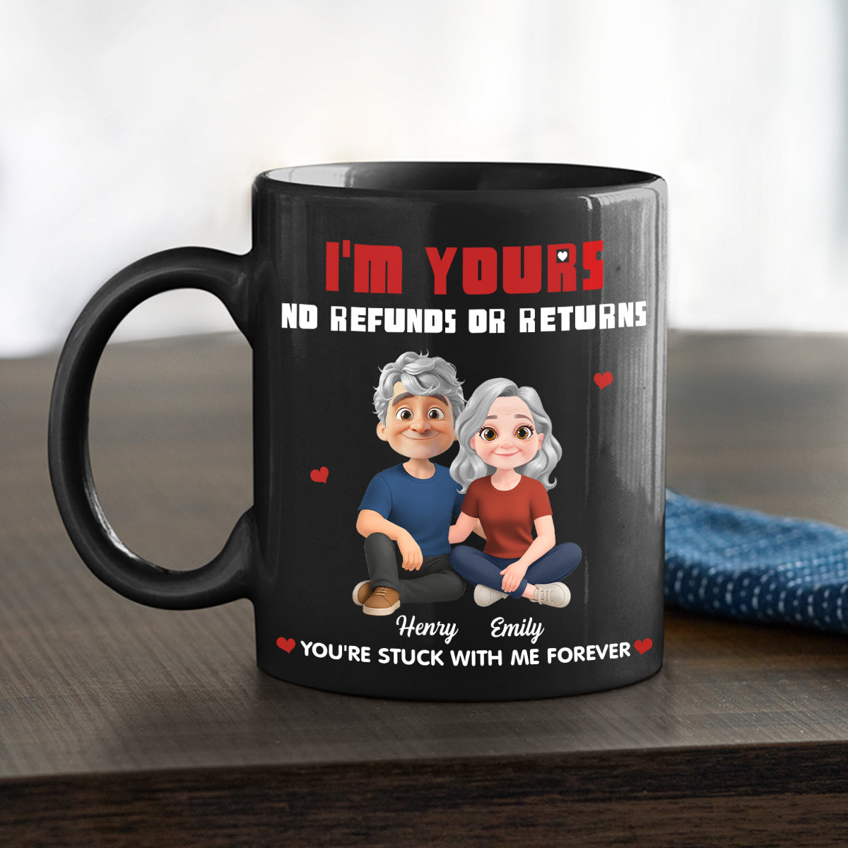 Custom Anniversary Keepsake Gifts For Couple • No Refunds Sorry About That - Personalized Coffee Mug