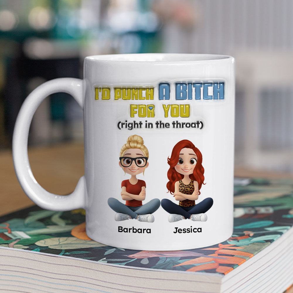 Custom Best Friend, Christmas & Birthday Friendship Keepsake Gift • You And Me Has Unbreakable Bond - Personalized 3D Inflated Effect Mug