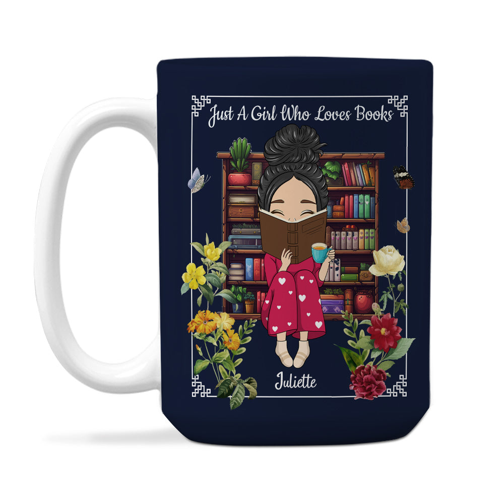 Custom Christmas & Birthday Keepsake Gift • A Girl Who Finds Magic In Books - Personalized Coffee Mug