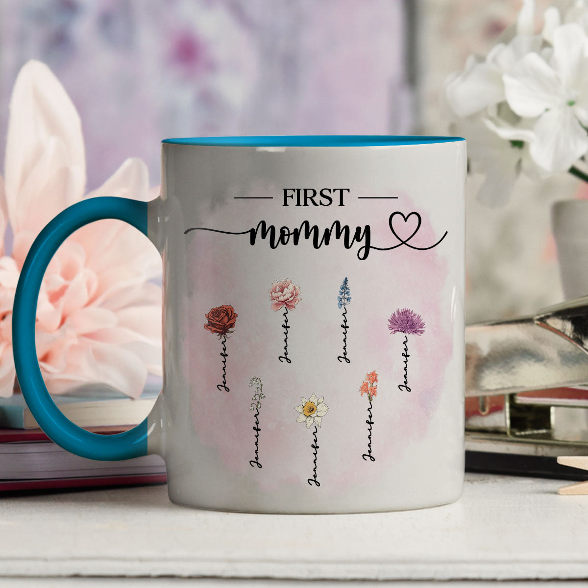 Custom Mother's Day Gift for Mom & Grandma • Love Mommy - Personalized Accent Mug