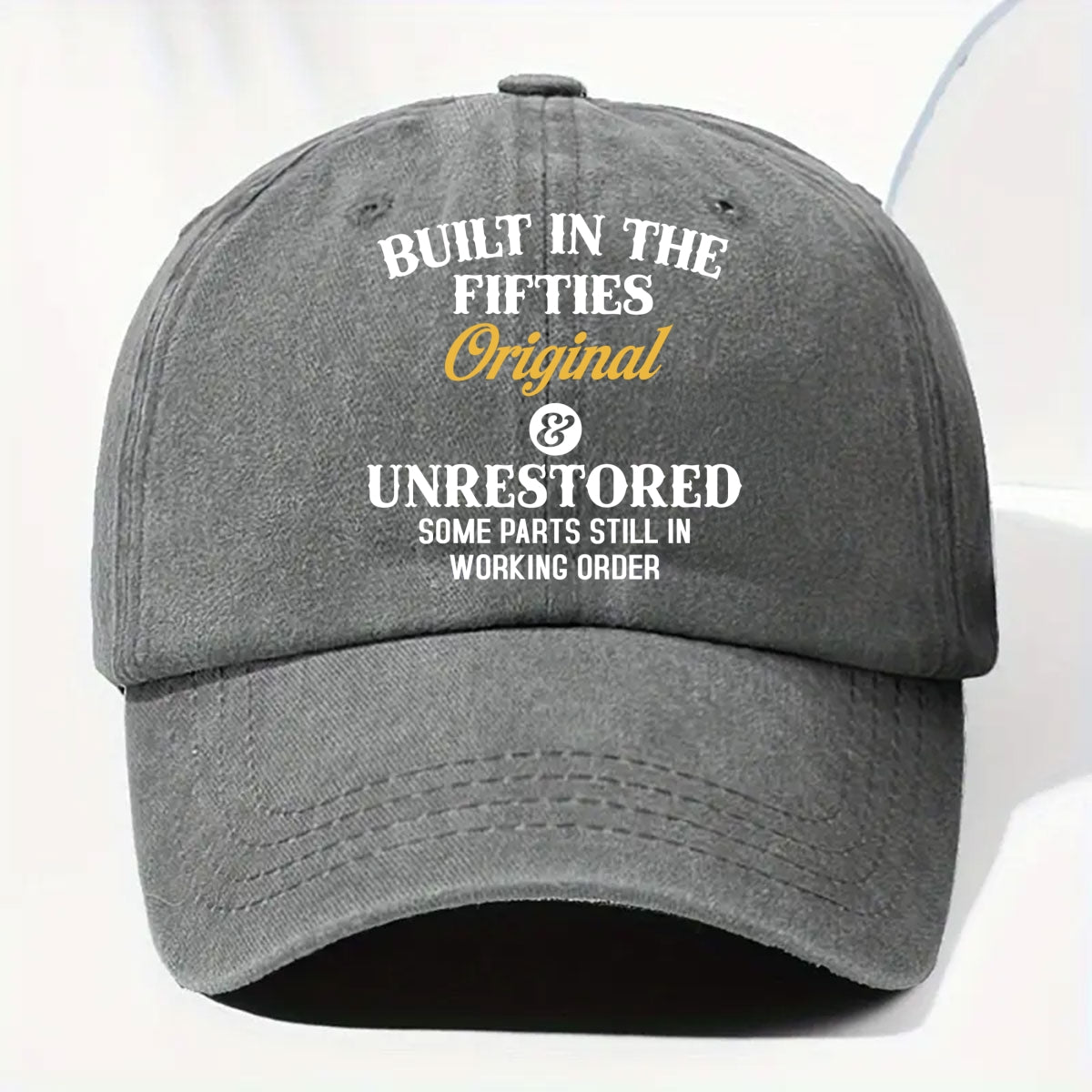Original And Unrestored - Personalized Vintage Washed Denim Cap