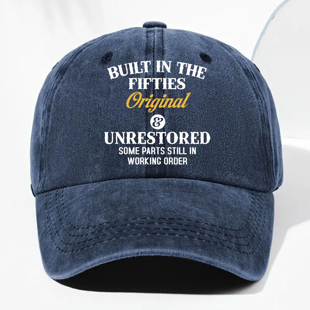 Original And Unrestored - Personalized Vintage Washed Denim Cap