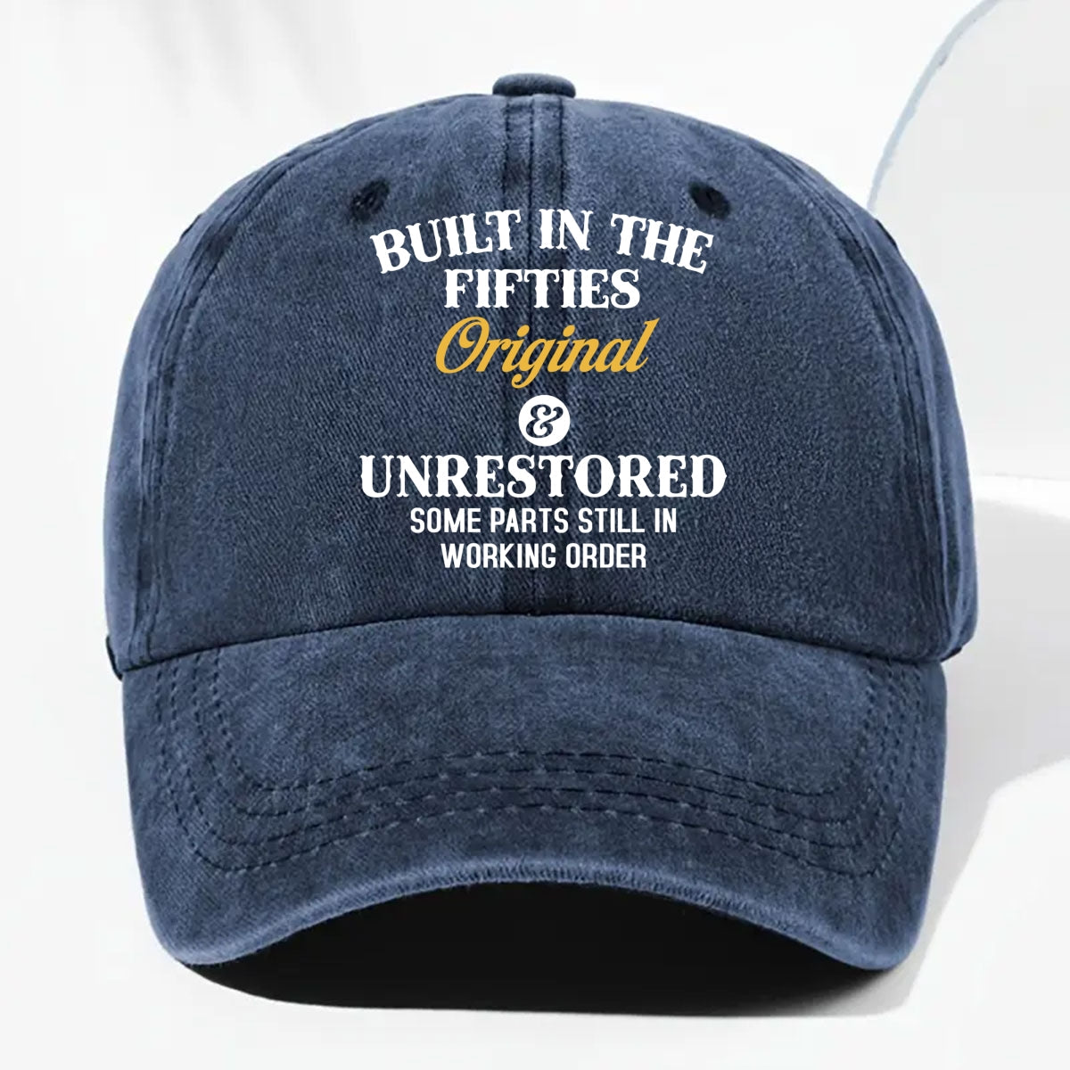 Original And Unrestored - Personalized Vintage Washed Denim Cap