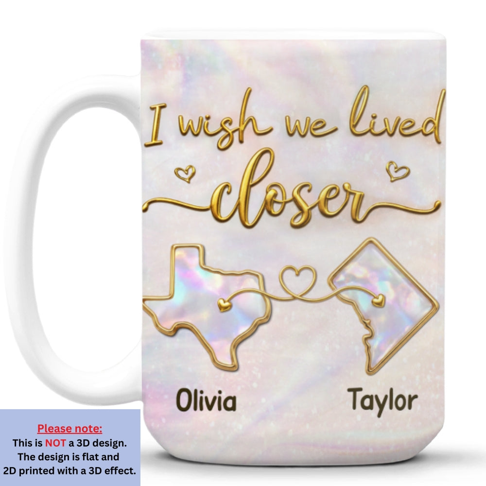 Custom Best Friend, Christmas & Birthday Friendship Keepsake Gift • Wish You - Personalized 3D Effect Mug