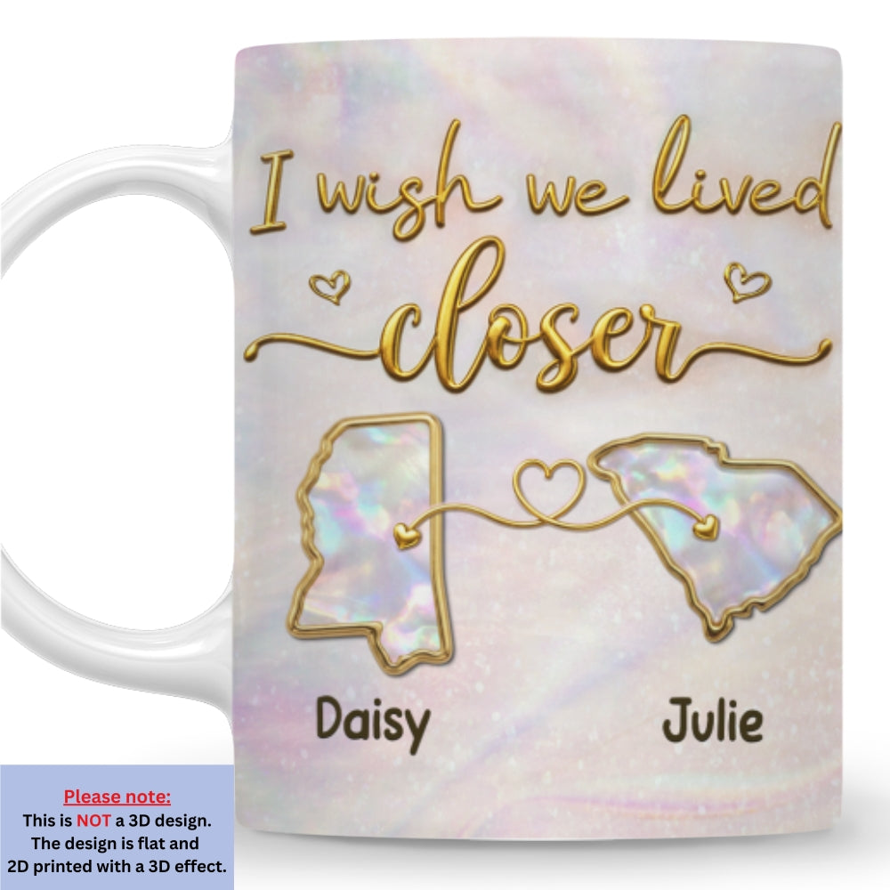 Custom Best Friend, Christmas & Birthday Friendship Keepsake Gift • Wish You - Personalized 3D Effect Mug
