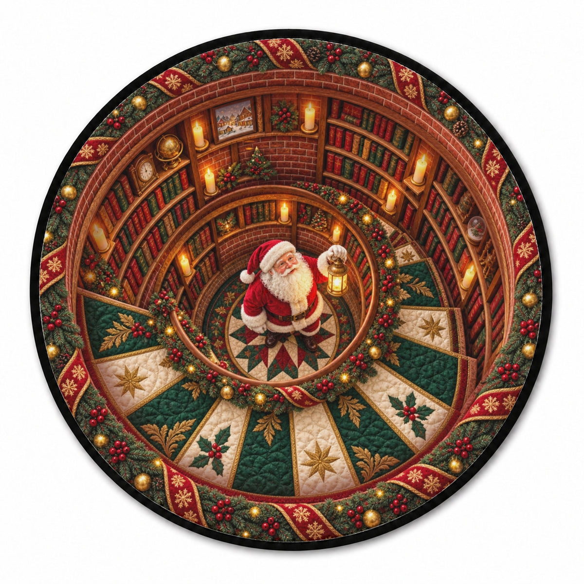 Christmas Cozy Home - Personalized Quilted Mat