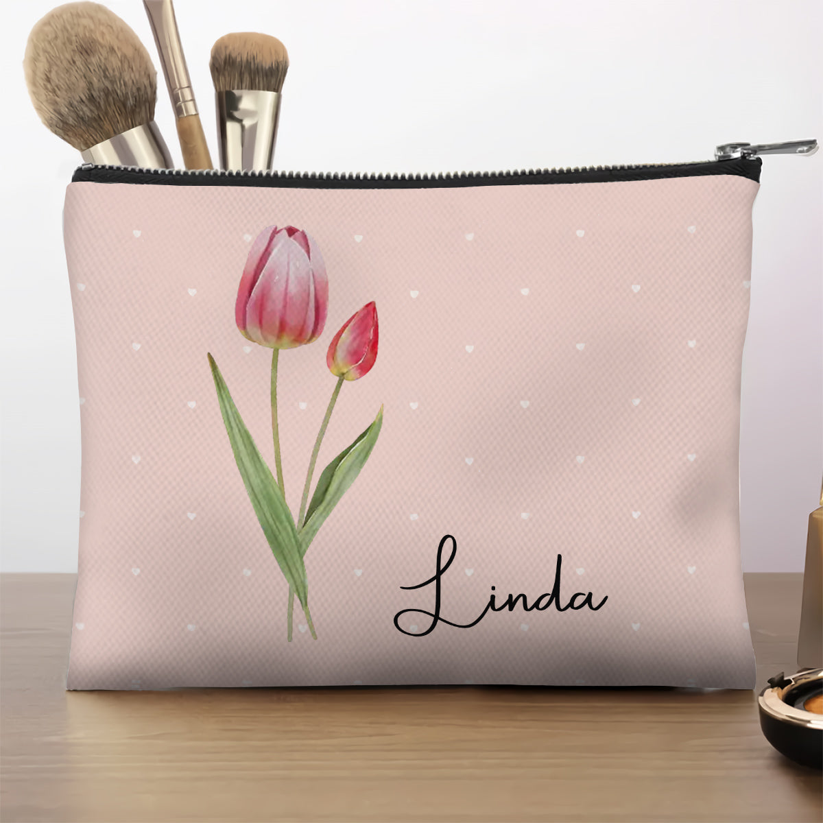 Every Flower Blooms In Its Own Time - Personalized Cosmetic Bag