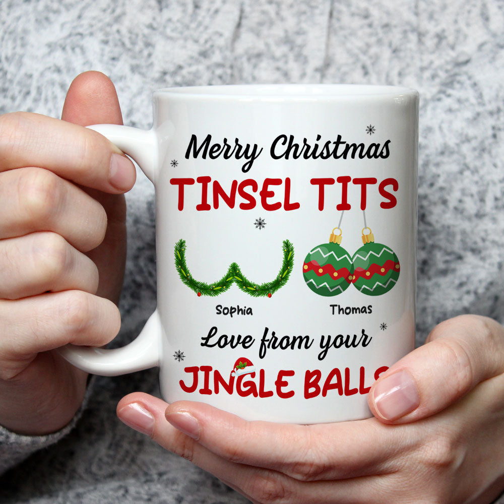 Custom Anniversary Keepsake Gifts For Couple • Jingle Balls - Personalized Coffee Mug