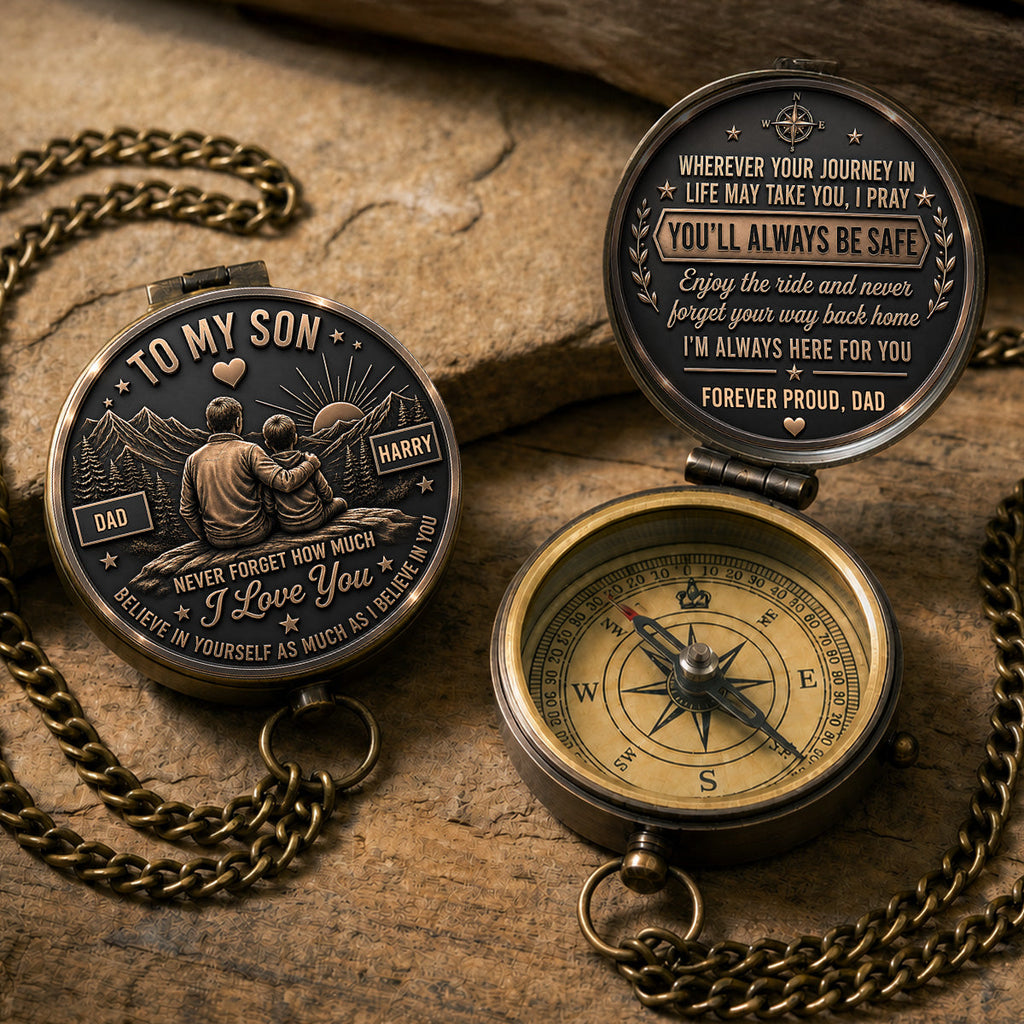 Believe In Your Journey - Personalized Pocket Compass