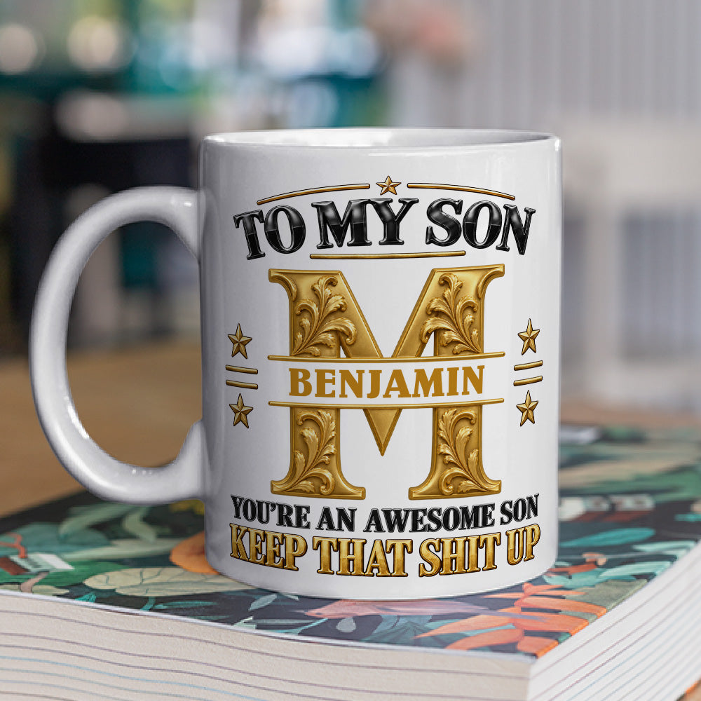 Custom Christmas & Birthday Gift for Son • Awesome Son - Personalized Coffee Mug