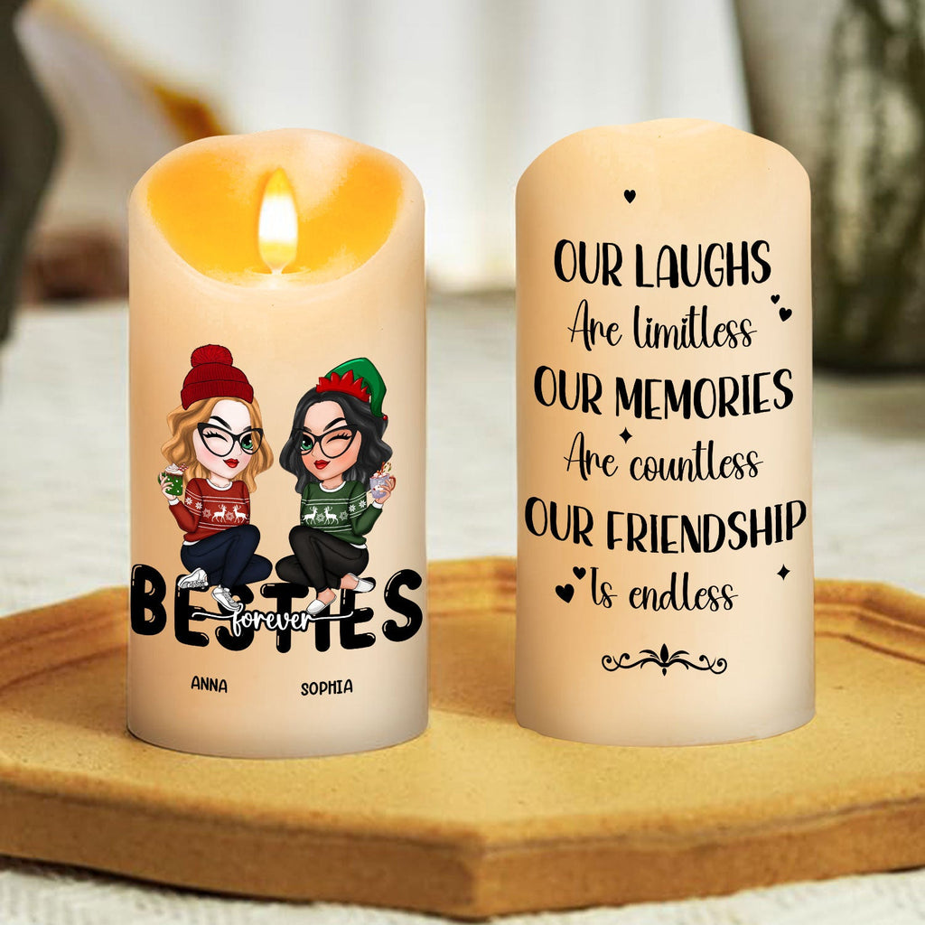 Friendship Is Endless - Personalized LED Candle