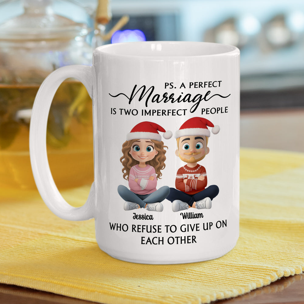 Custom Anniversary Keepsake Gifts For Couple • Perfectly Imperfect Love - Personalized Coffee Mug