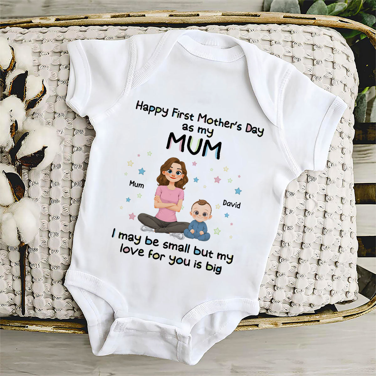 New Mom Love - Personalized Baby Onesie