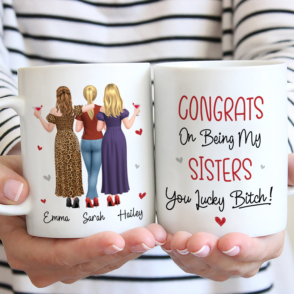 Custom Christmas & Birthday Gift for Brother & Sister • You Lucky My Best Friend - Personalized Coffee Mug