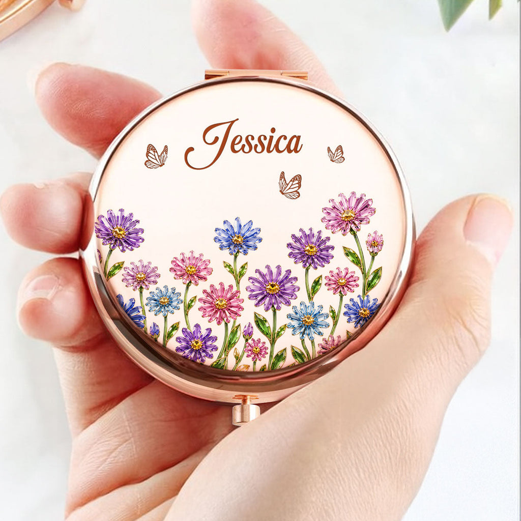 Soul Sister Bloom - Personalized Compact Mirror