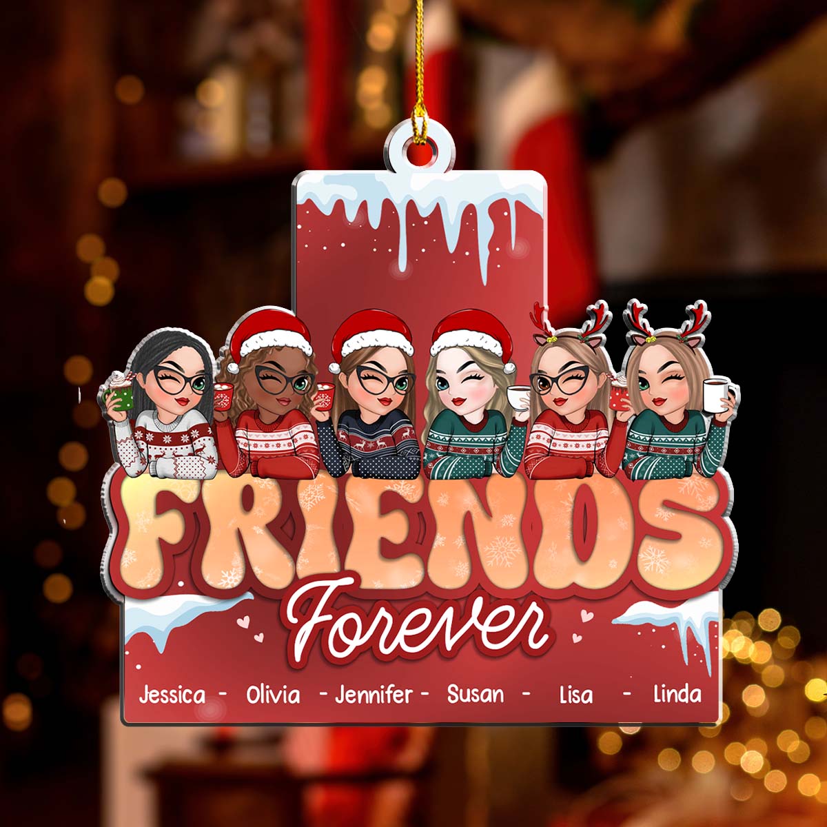 Custom Friendship Christmas Ornament, Best Friend Gift •  It Took Us A Long Time - Personalized Acrylic Ornament