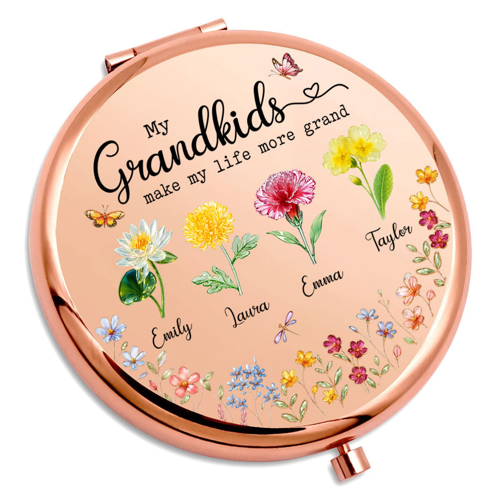 Make Life More Grand With Lovely Kids - Personalized Compact Mirror