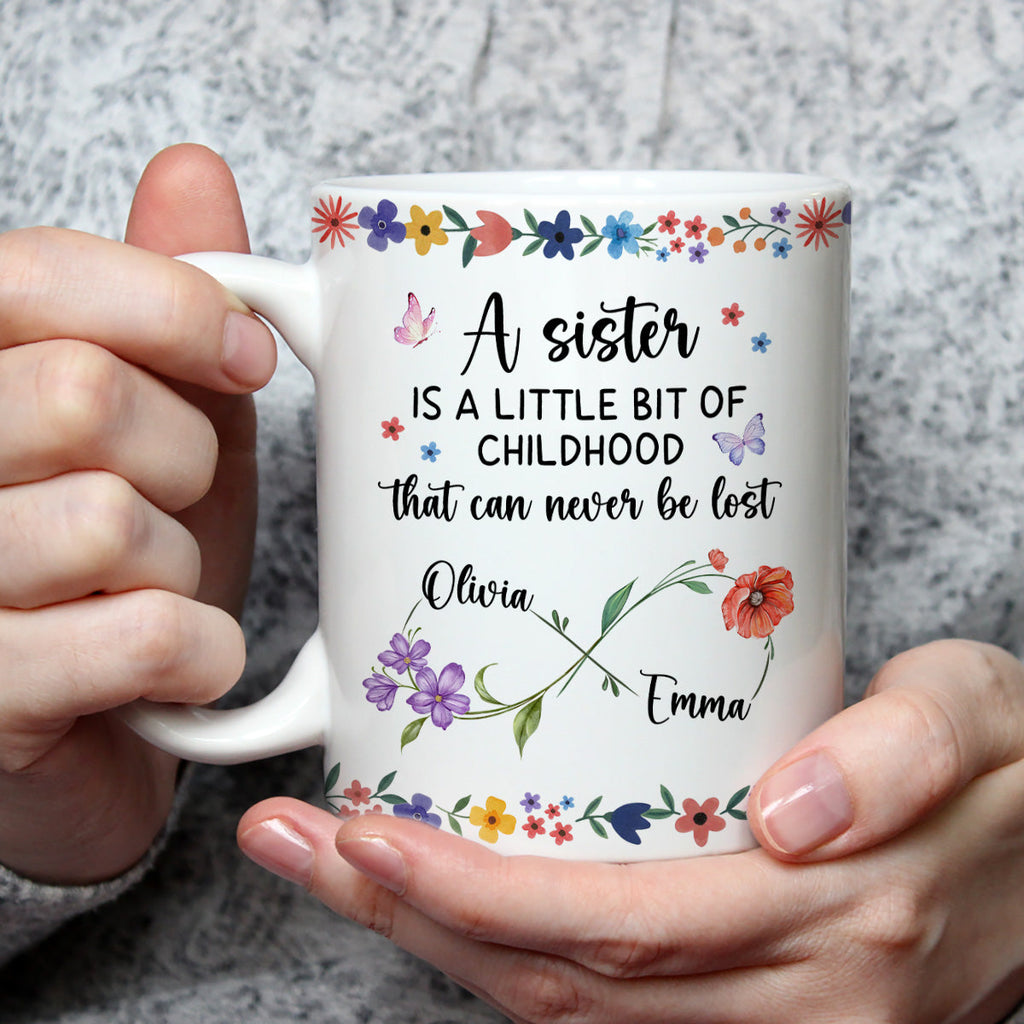 Custom Christmas & Birthday Gift For Sister • A Sister Is - Personalized Coffee Mug