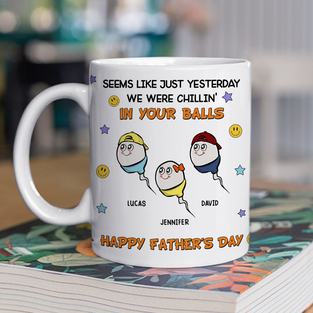 Custom Father's Day, Special Gift for Dad & Grandpa • We Were Chilling - Personalized Coffee Mug