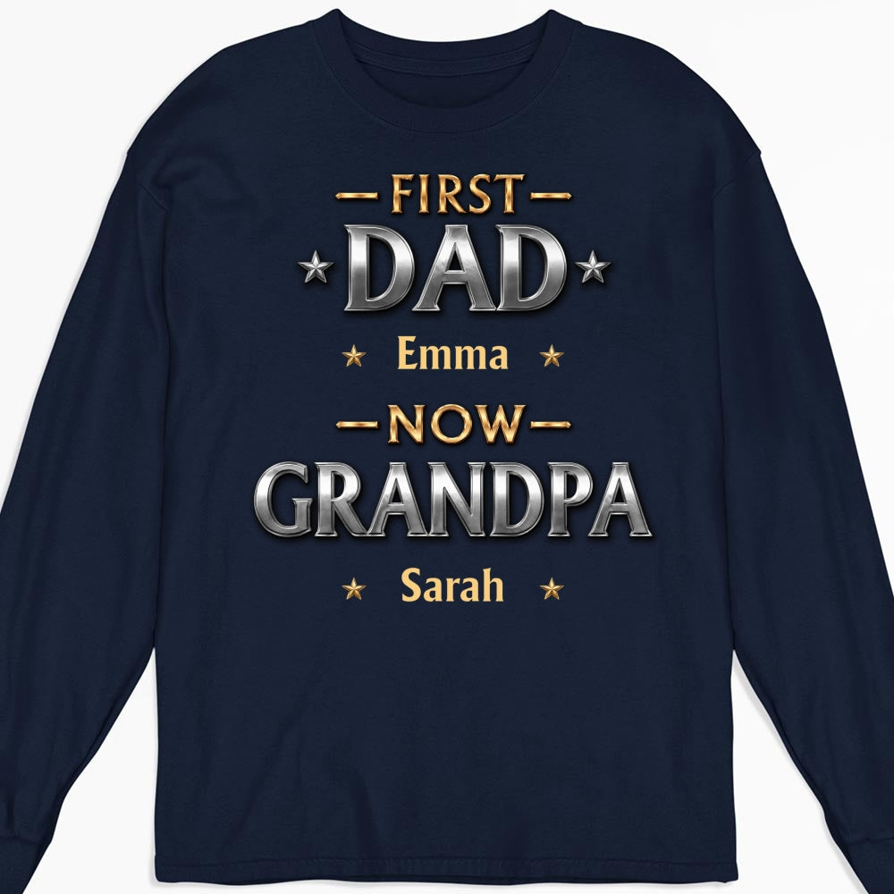 Custom Father's Day, Special Gift for Dad & Grandpa • Living The Best Title - Personalized Shirt