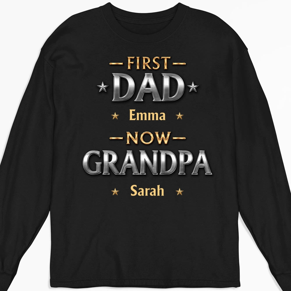 Custom Father's Day, Special Gift for Dad & Grandpa • Living The Best Title - Personalized Shirt