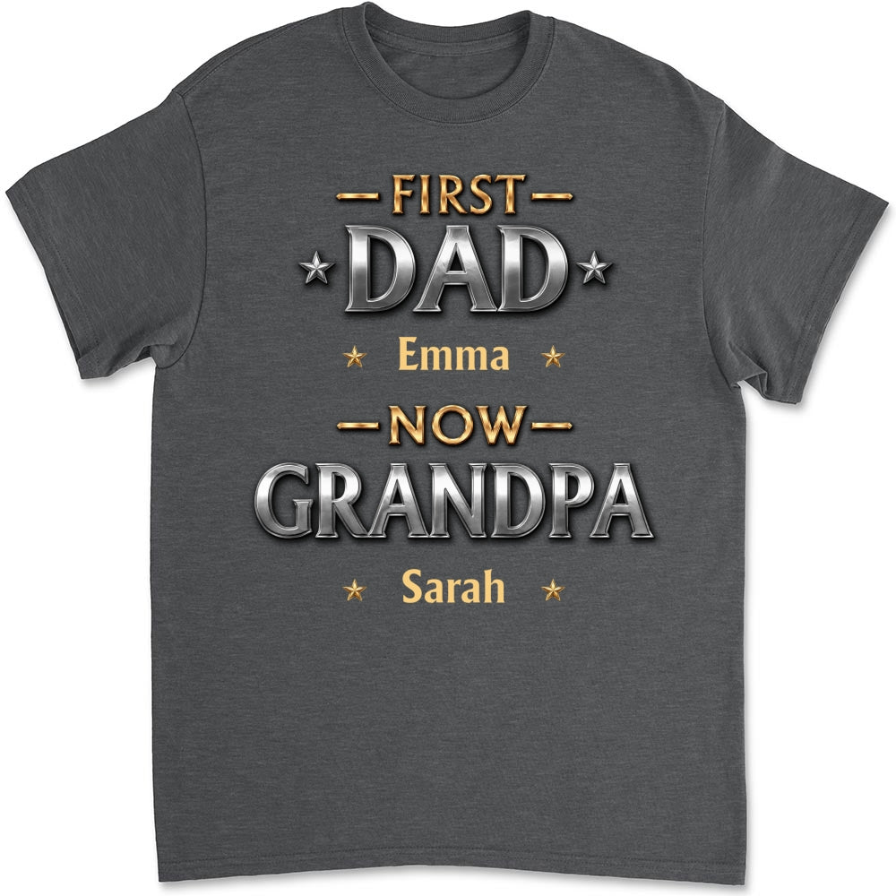 Custom Father's Day, Special Gift for Dad & Grandpa • Living The Best Title - Personalized Shirt