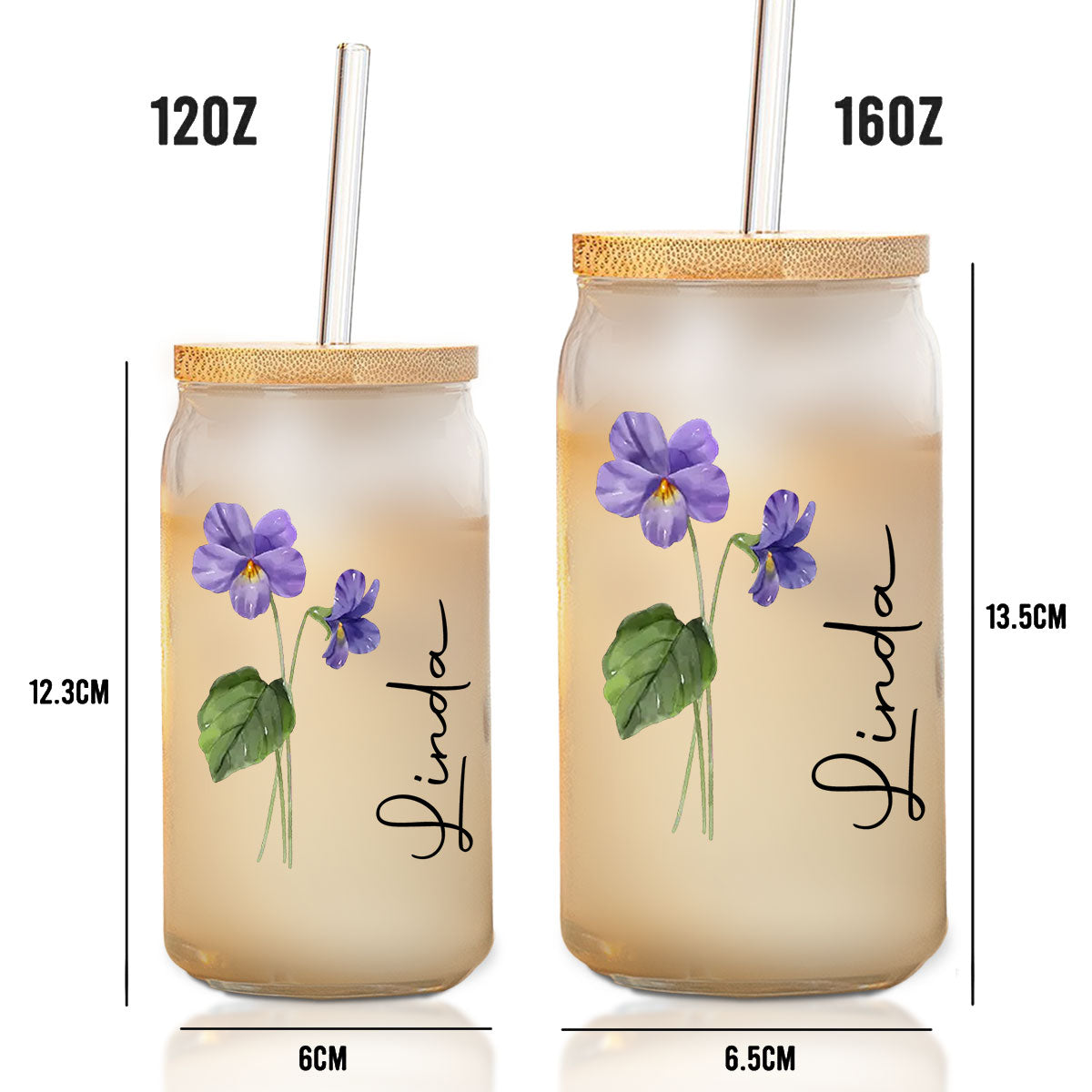 Live Bloom Wildly - Personalized Glass Can