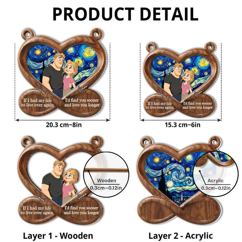 Custom Couple Hanging Decor, Anniversary Valentine's Day Gifts • Love You So Much - Personalized Suncatcher