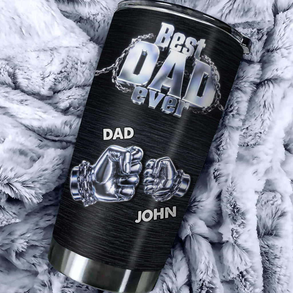 Custom Father's Day Birthday Gifts For Dad • Rock Dad - Personalized 3D Effect Tumbler
