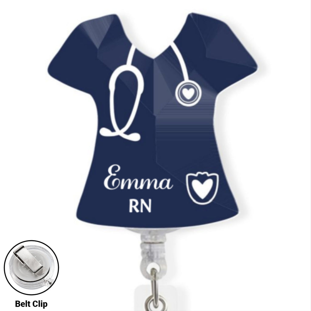 Custom Nurse ID Holder, Christmas Birthday Gifts for Healthcare Workers • Love Nurse Life - Personalized Acrylic Badge Reel