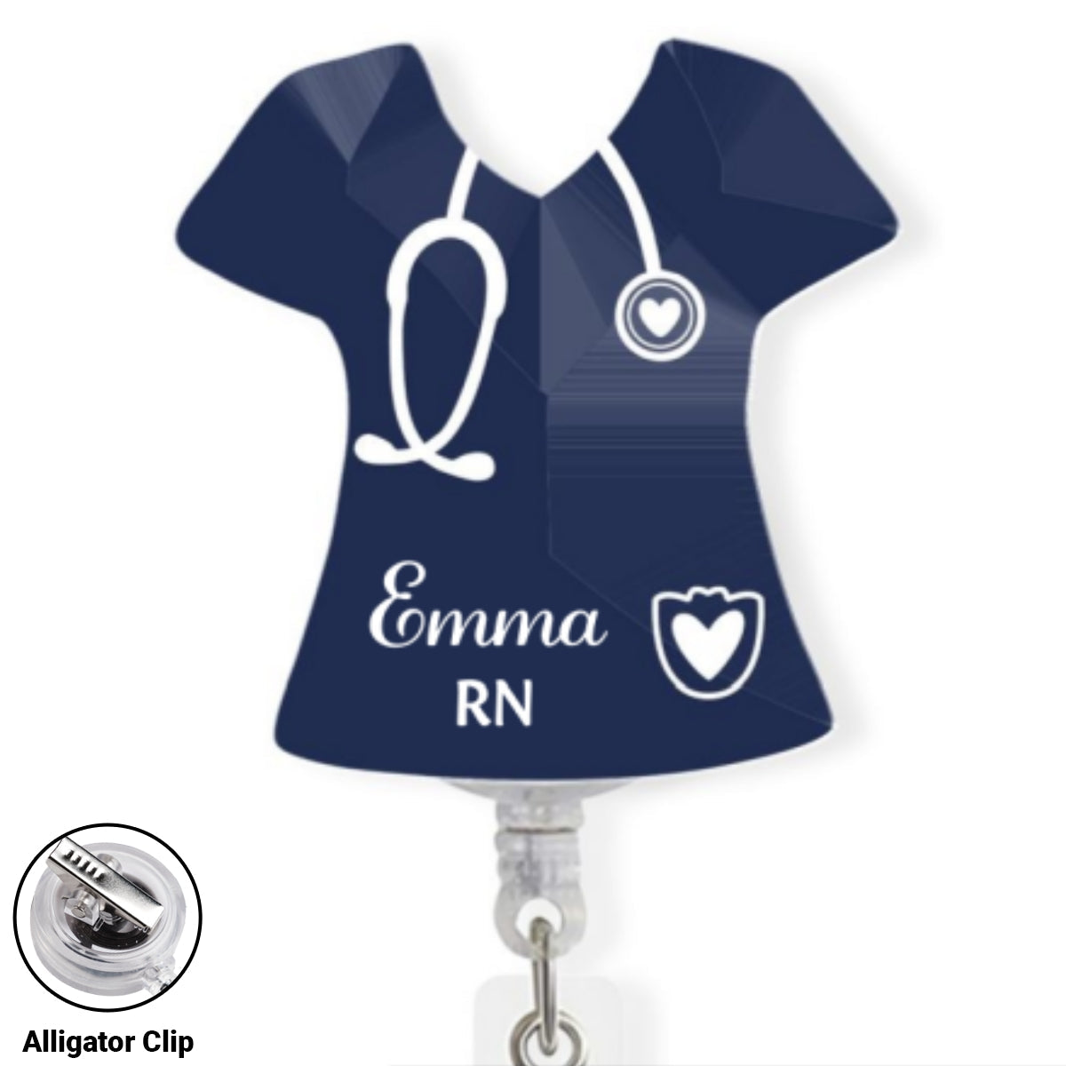 Custom Nurse ID Holder, Christmas Birthday Gifts for Healthcare Workers • Love Nurse Life - Personalized Acrylic Badge Reel