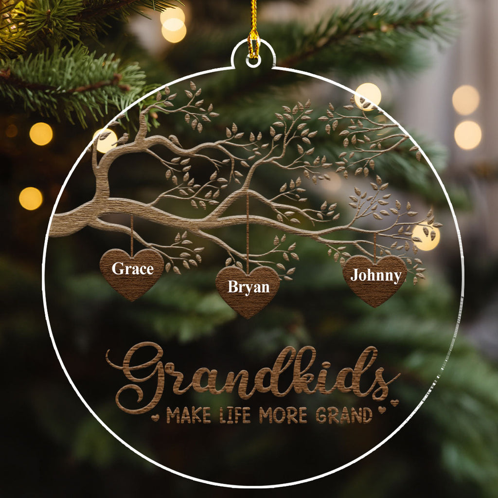 Custom Family Ornament, Christmas Gift for Family Members •  The Greatest Blessing - Personalized Acrylic Ornament