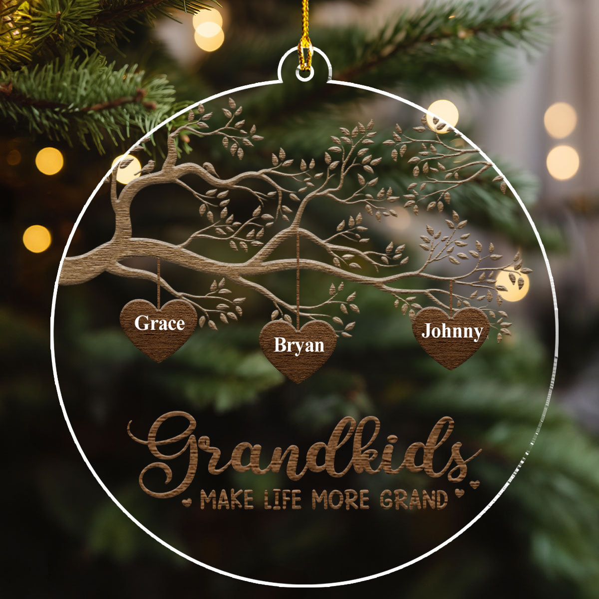 Custom Family Ornament, Christmas Gift for Family Members •  The Greatest Blessing - Personalized Acrylic Ornament