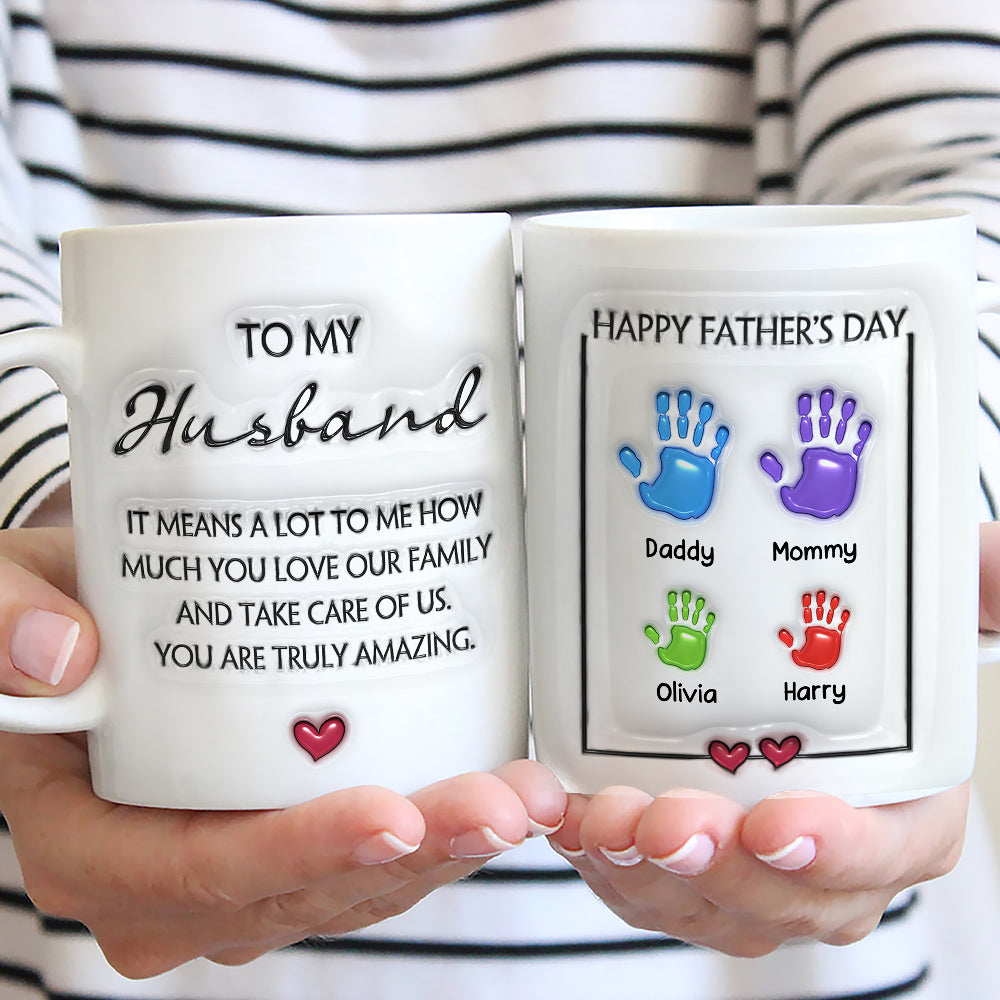 Custom Anniversary Keepsake Gifts For Couple • Thanks For Take Care Of Us - Personalized 3D Inflated Effect Mug