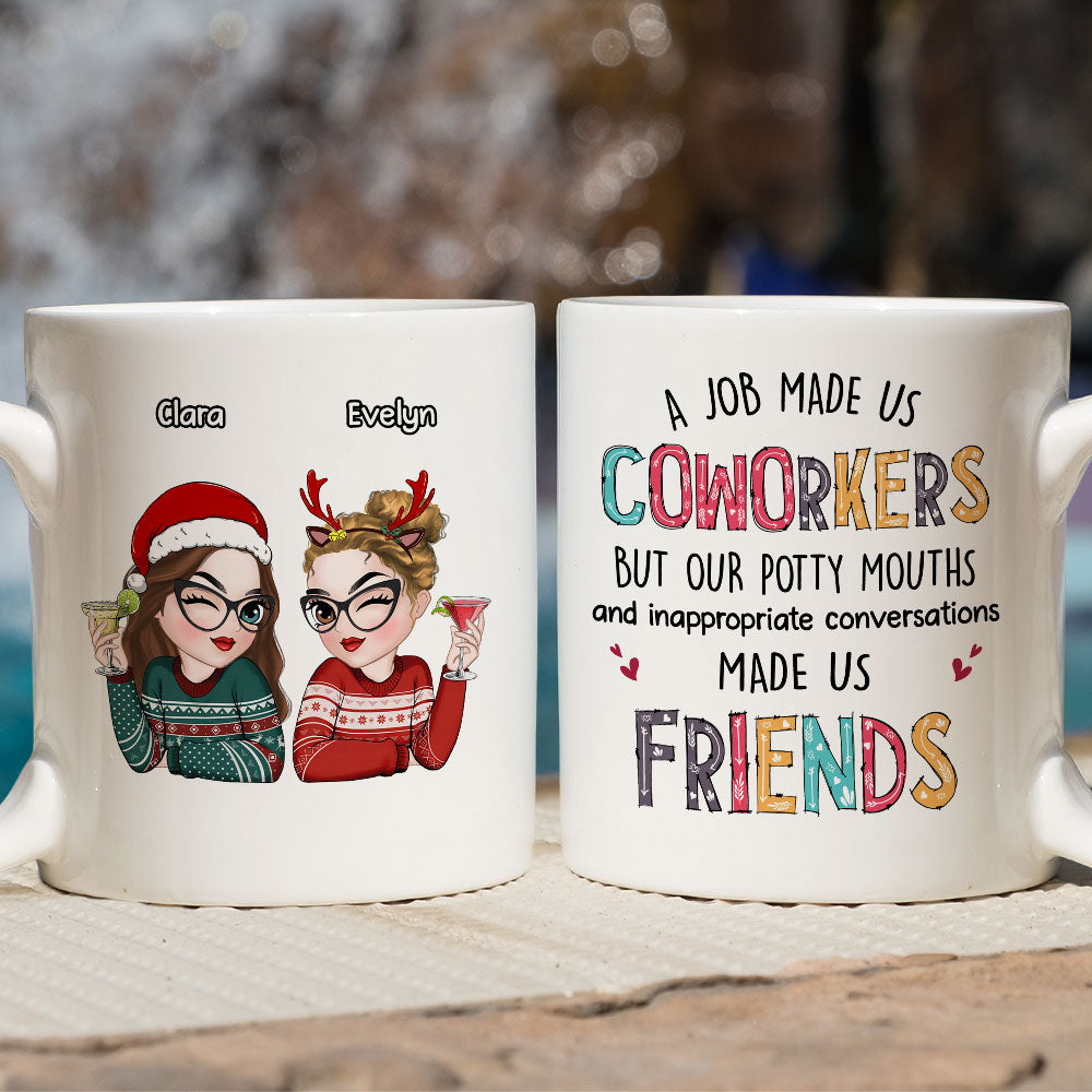 Custom Best Friend, Christmas & Birthday Friendship Keepsake Gift • What Made Us Friends - Personalized Coffee Mug