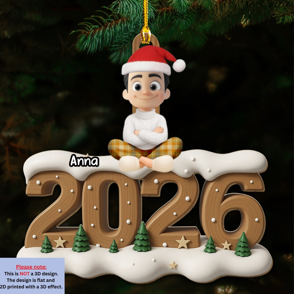 Custom Keepsake Christmas Ornament •  From Next Year Onwards - Personalized 3D Effect Wood Ornament