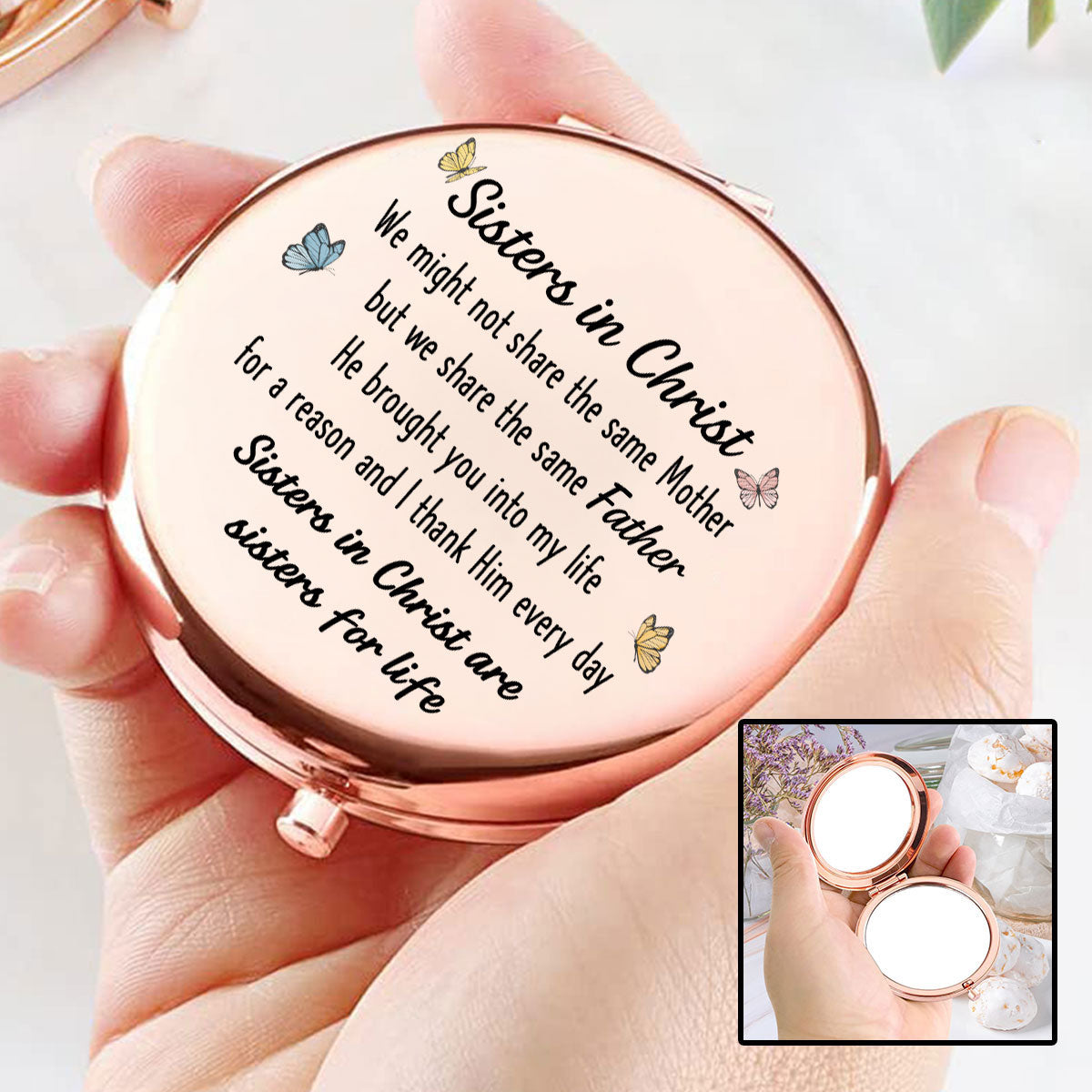 Connected By Faith - Personalized Compact Mirror