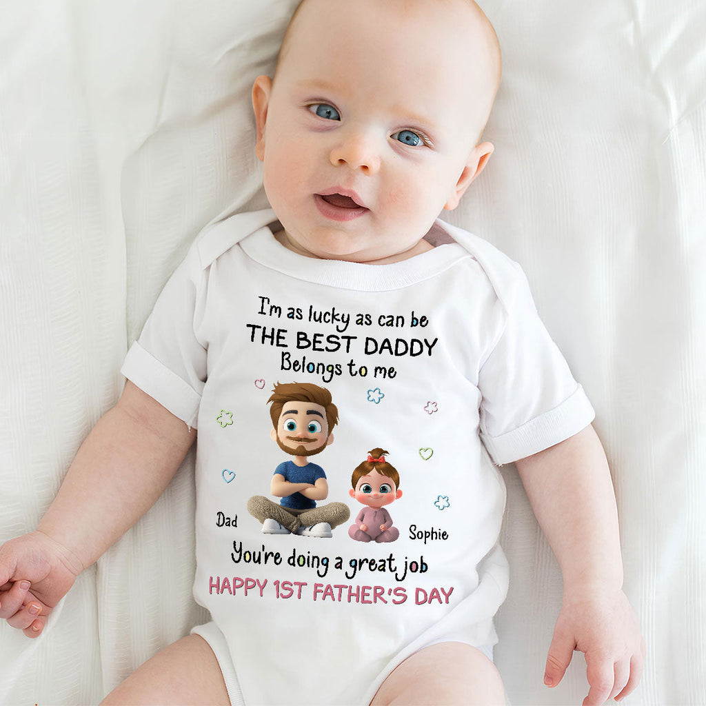 I Am Lucky Dad - Personalized Baby Onesie