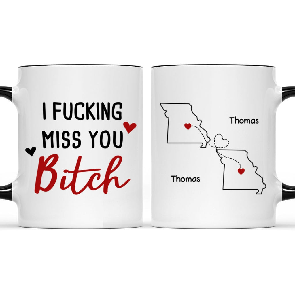 Custom Best Friend, Christmas & Birthday Friendship Keepsake Gift • I Miss You Bitch- Personalized Accent Mug