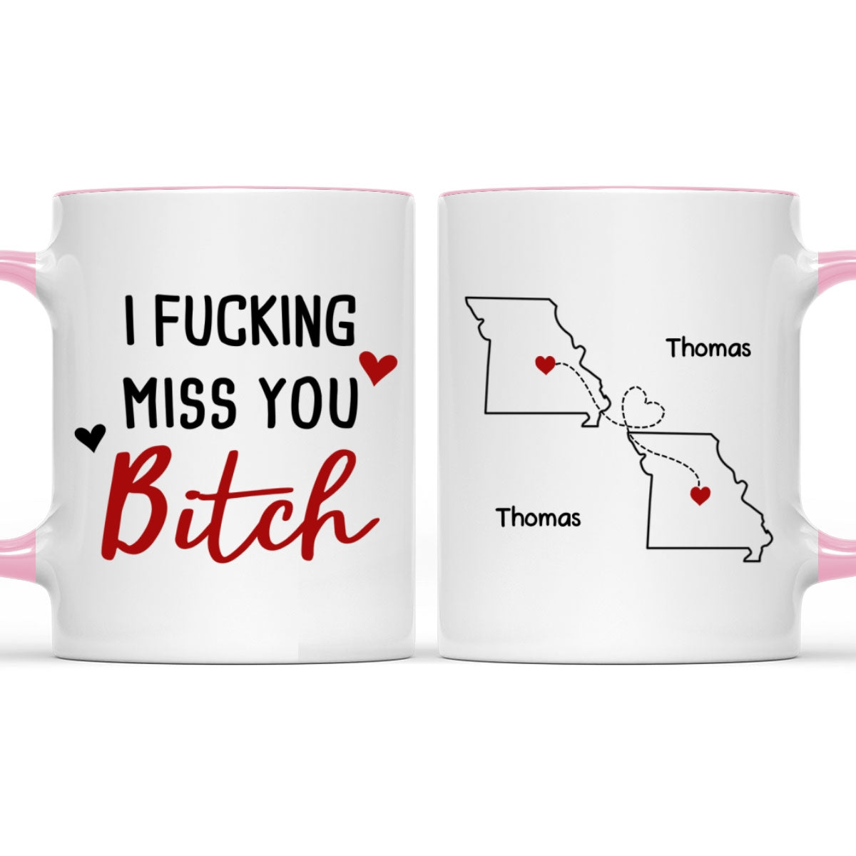 Custom Best Friend, Christmas & Birthday Friendship Keepsake Gift • I Miss You Bitch- Personalized Accent Mug