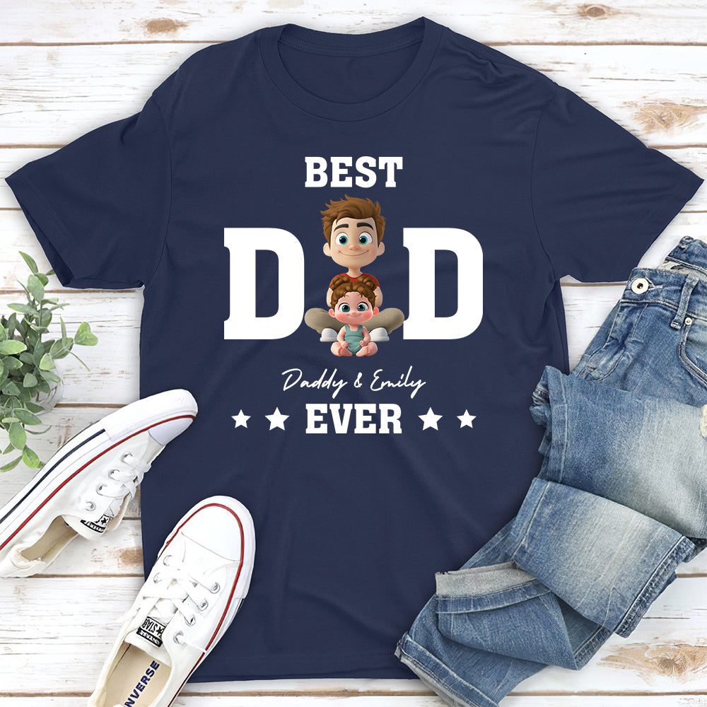 Custom Father's Day, Special Gift for Dad & Grandpa • Best Dad And Awesome Kid - Personalized Shirt