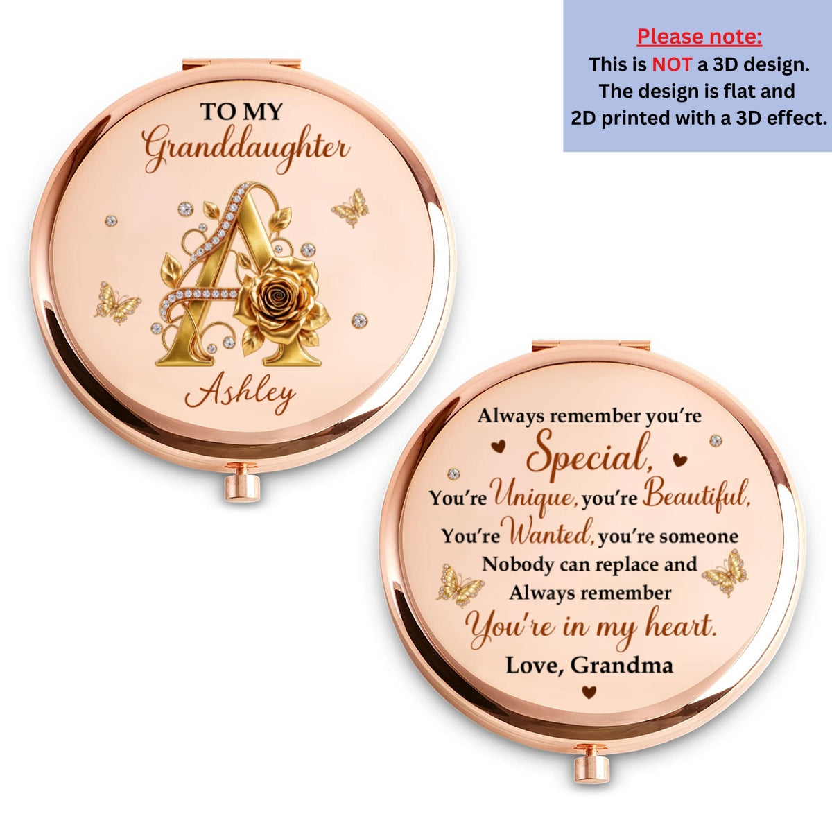 Always Remember You Are In My Heart - Personalized Compact Mirror