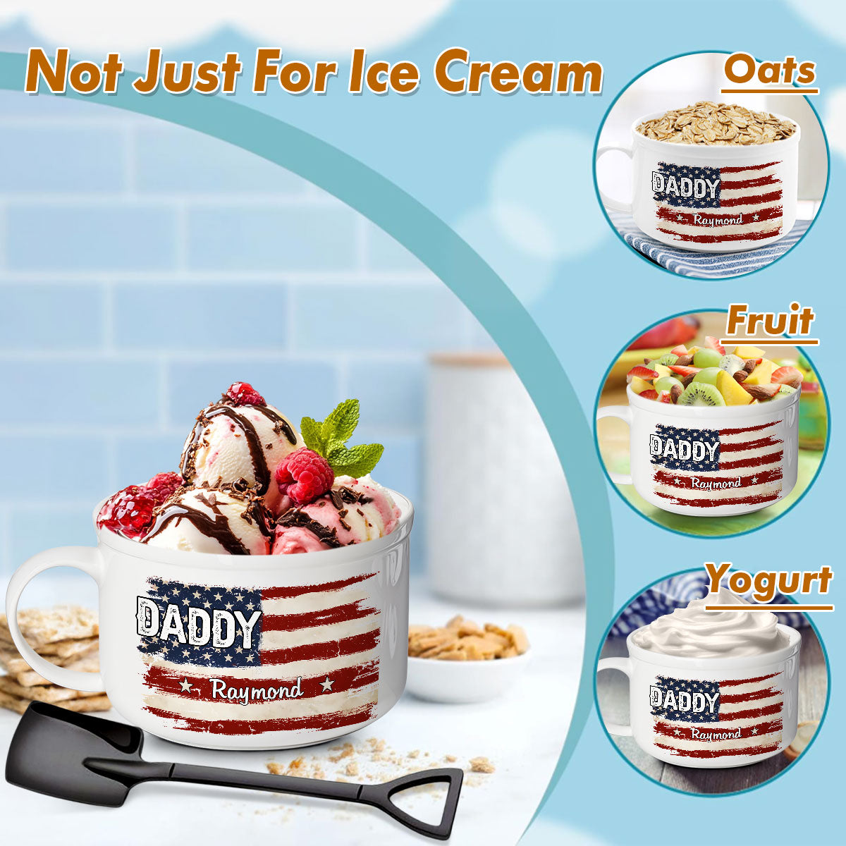 Best Dad - Personalized Ceramic Bowl