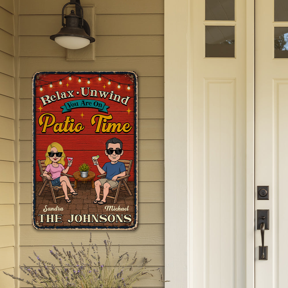 Custom Home & Wall Decor, Birthday & Christmas Gift • Escape Unwind Repeat - Personalized Metal Sign